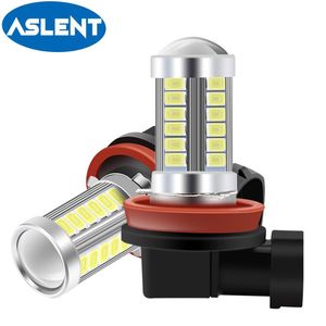 Phares de voiture 2 pièces H8 H11 H9 H16 4 9006 3 9005 antibrouillard ampoule 5630SMD 600LM 6000K blanc voiture conduite lampe de course Auto lumière LED 12V