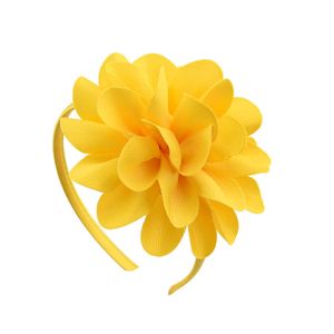 2 uds accesorios para el cabello nueva moda Multicolor sólido grandes diademas de flores princesa cinta decoración niños al por mayor