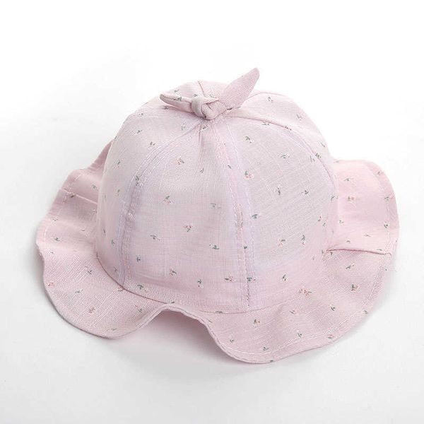 Accesorios para el cabello para bebé, sombrero para el sol niña con estampado de flores, cubo para recién nacido, gorro infantil transpirable para exteriores, 2 uds.