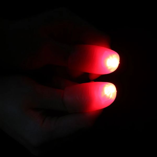 2pcs Hot Party Magic Light Up Glow Glow Thumbs Dingers Trick apparaissant Light Close Up Nouveau