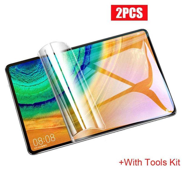 Film Hydrogel 2 pièces pour HUAWEI MatePad Pro 11 12.6 M6 10.8 T10s T10 T 10s T 10 protecteur d'écran de tablette Film de protection en TPU souple