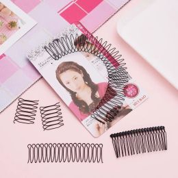 2pcs clips de cabello invisible para mujeres accesorios para el cabello horca de mechón negro adornos para el cabello