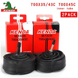 2pcs Kenda Bicycle Inner Tube 700x35 / 43C 700x45c Valve américaine Valve française 700c Cycling Bike Butyle Piéreaux en caoutchouc