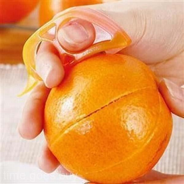 2 uds herramienta de cocina abridor rebanador comedor naranja limón fruta removedor de piel pelador # R21