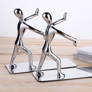 2 piezas Kung Fu Figurine Hand Push Office Book Stand Soporte Soporte Home Shelf