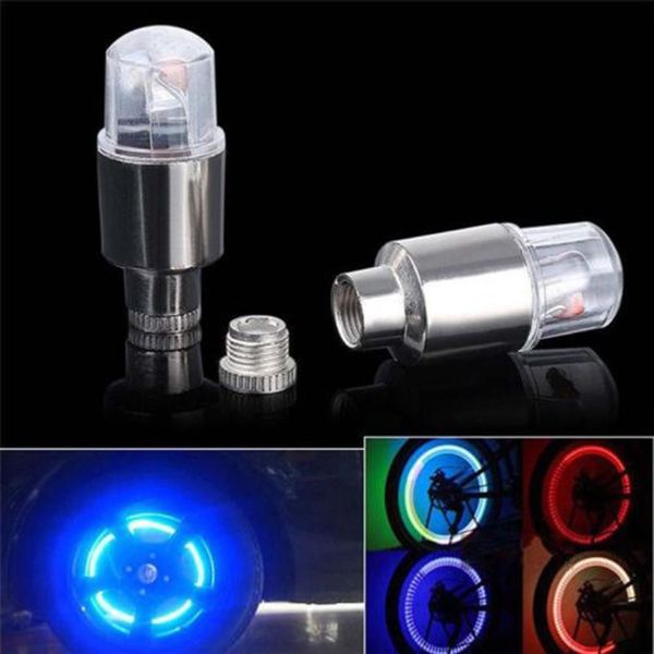 2 pcs LED lumière de vélo Pneu Stem Caps Neon Light Auto Accessoires Vélo Vélo De Voiture étanche prix le plus bas en gros MUQGEW