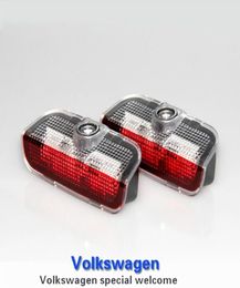 Lampe LED d'avertissement de porte de voiture, 2 pièces, projecteur de Logo VW pour Jetta MK5 MK6 MK7 Passat B6 B7 CC Golf6 7 Weclome Light1178228