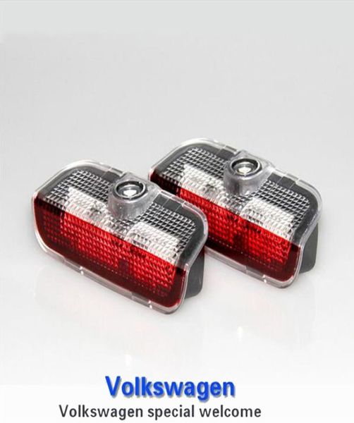 Lámpara LED de advertencia para puerta de coche, proyector de luz con logotipo VW para Jetta MK5 MK6 MK7 Passat B6 B7 CC Golf6 7 Weclome Light1178228, 2 uds.