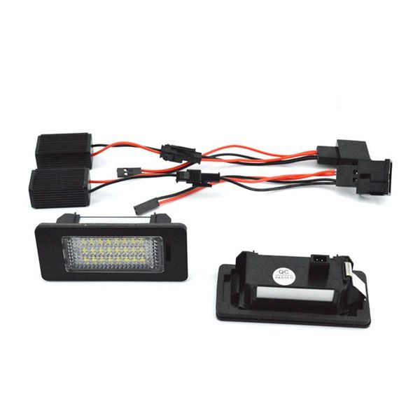 Éclairage de plaque d'immatriculation de voiture LED, 2 pièces, pour Audi A4 B8 A5 Q5 S5 TT A1 S4 A6 A7 2008 – 2013, pour VW PASSAT erreur 235J