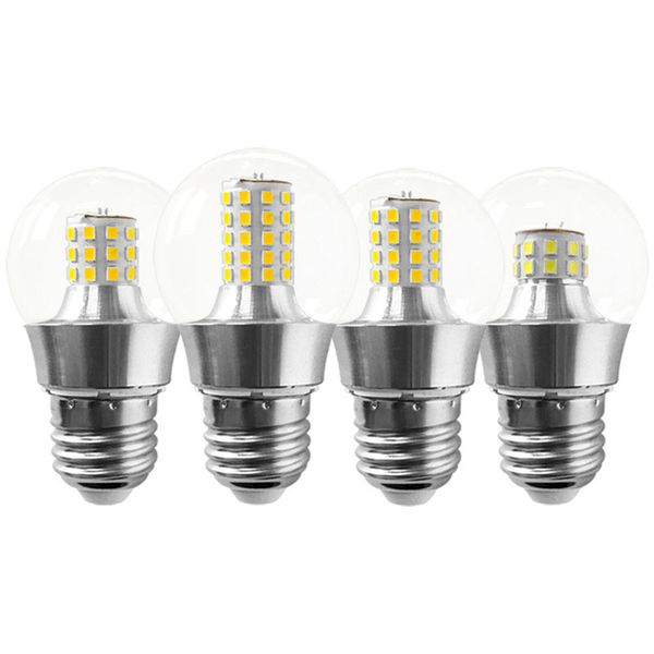 2 uds bombilla LED de maíz G45 bombillas de bola de frijol de cristal transparente 5w 7w 9w 12w lámpara de techo lámpara de escritorio E27 bombilla LED de globo luz de callos