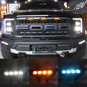 2 stks LED-dag looplicht voor Ford F-150 F150 F150 Raptor 2022 2023 Dynamische draai signaal Waterdichte auto LED DRL-lamp