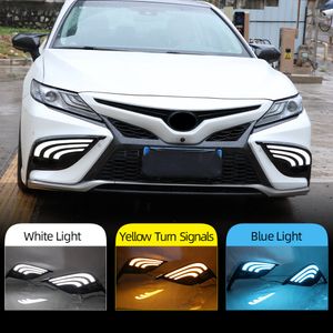 2 stks LED Daytime Licht voor Toyota Camry 2021 2022 Dynamische Turn Signal Relay Car LED DRL DAG LICHT Mistlamp