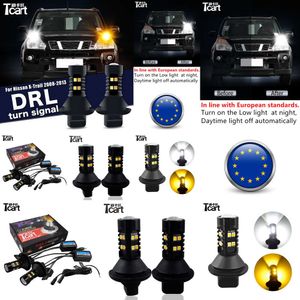 2pcs LED Daytime Running Light Turn DRL 2in1 Driving Safety Car Accessoires pour Nissan X-Trail (T31) 2007-2014