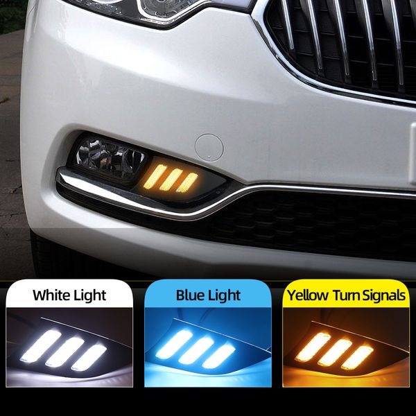 2pcs CAR LED DRL Daytime Light para KIA K3 2013 2014 2015 2016 con luz dinámica Fog Fog Light Daylight