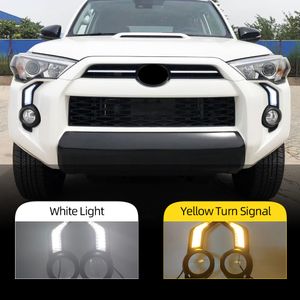 2pcs LED DRL pour TOYOTA 4 Runner 4RUNNER 2014 2016 2017 2017 2018 2019 2020 2021 Daytime Criblage léger lampe de brouillard