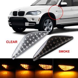 2 -stcs LED Dynamische zijmarkering Turn Signal Light Sequential Binker Fender Light voor X5 E70 X6 E71 E72 X3 F25 Amber