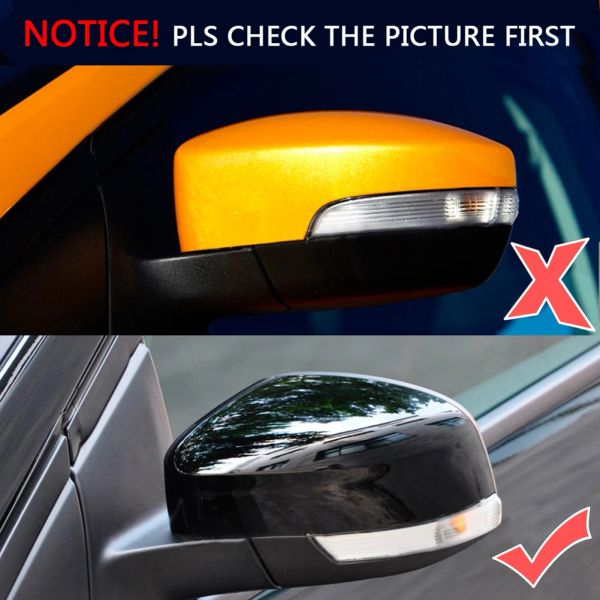 2pcs LED Dynamic Turn Signal Light séquentiel du rétroviseur Miroir latéral Miroir de clignoteur pour Ford Focus 2 3 Mk2 Mk3 Mondeo Mk4