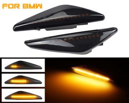 2pcs LED Dynamic Turn Signal Light côté garde-gardien Lampe de lampe de lampe de lampe séquentielle pour BMW x3 F25 X5 E70 X6 E71 E72 200720146796437