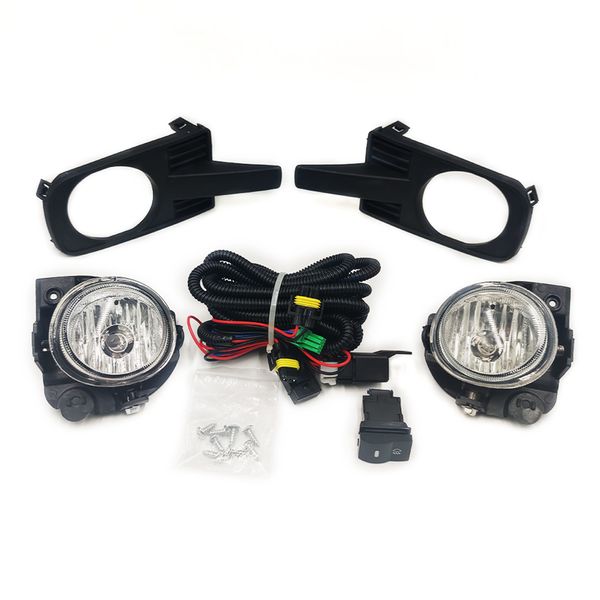 2pcs LED Brouillard de brouillard léger lampe de brouillard de brouillard d'ampoule montage de la voiture de voiture H11 12V avec kit de câblage pour Ford Ranger 2006 2007