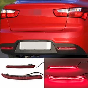 2PCS LED PUBLAGE arrière Reflecteur Light Driving Frein Tourne de virage pour Kia Rio Sedan 4 Portes 2012 2013 2014