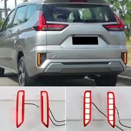 Reflector de parachoques trasero LED para Mitsubishi Xpander 2022 2023 Xpander cross 2019-2021, luces antiniebla, luz de señal de giro, 2 uds.