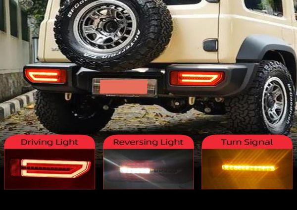 2 pièces LED réflecteur feu arrière pour Suzuki JIMNY 2019 2020 feu arrière feu de freinage de stationnement lumière flux clignotant 1744656