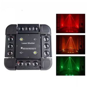 2 stks LED RGB Moving Head Laser Lights 12 x 10W RGBW 4 in 1 Movinghead LED -stormstraallicht