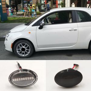 2pcs LED marcador lateral Lámpara de señal de giro Clear para FIAT 4S 63 3P NUOVA 500 ABARTH FORD KA DESDE LACIA YPSILON MASERATI