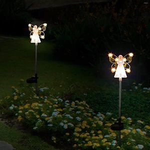 2 stks lichten voor buiten multifunctioneel zonnegraas eenvoudig assemblage paal licht waterdichte veilige patio festival decoratie