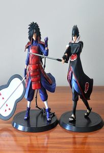 2pcs / lot 18cm japon anime uchiha madara uchiha sasuke pvc figures d'action modèles toys j1907199830820
