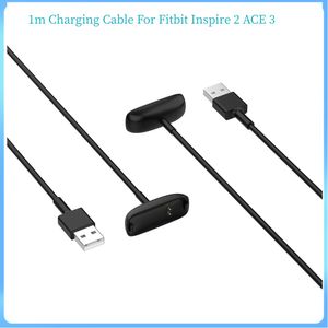 2 PCS/LOT 1 m câble de chargeur pour Fitbit Inspire 2 ace 3 cordon pince Dock USB câble de charge rapide montre intelligente ligne adaptateur secteur