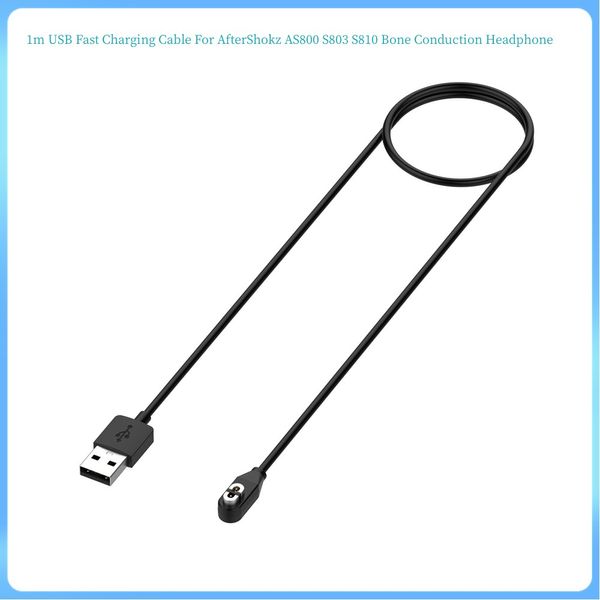 2 PCS/lot 1 m USB câble de charge rapide pour AfterShokz AS800 S803 S810 casque à Conduction osseuse Portable magnétique USB 5 V 1A casque sans fil