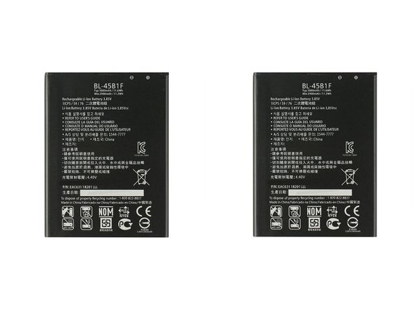 2 unids / lote 3200 mAh BL-45B1F / BL45B1F Batería de reemplazo para LG V10 H968N H961N H900N H900V900 F600L F600L F600K H960A LS992
