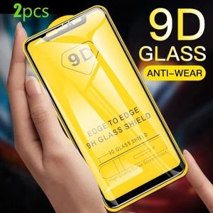 2pcs/Lot 9D Curved Full Protective Glass Film Redmi 8 7 7A Note 10 9 8 Pro Protector For Xiaomi Poco X3pro NFC F3 A2 Lite