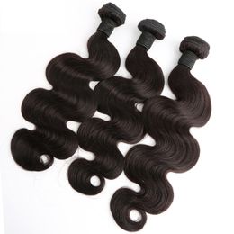 100% Braziliaans haar 10 "-28" Menselijk haarverlenging Dyable Natural Color Body Wave Hair Weave Bundels 2 stks / partij Greatremy