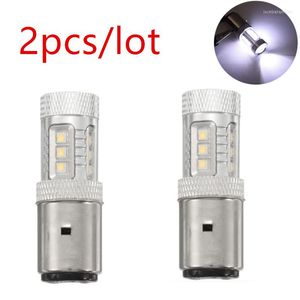 2 stks/lot BA20D LED Motorfiets koplamp Blub 12V 6000k Moto High/Low Light Scooter Accessoire Motobike Head Lamp