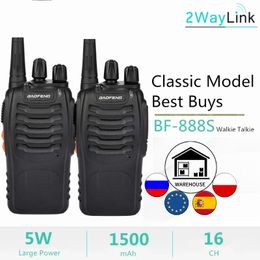 2 unids/lote BF-Walkie Talkie bidireccional Baofeng UHF 400-470Mhz 16 canales H777 Radio BF 888S H-777 C2