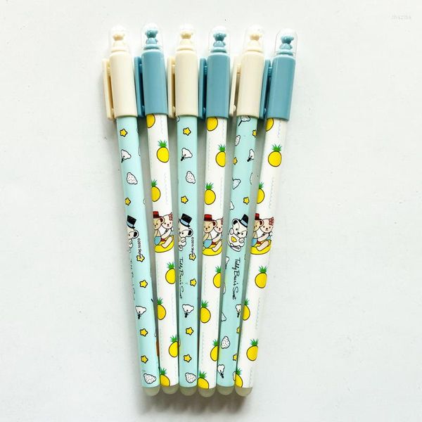 2 pièces/lot mignon ours doux Lolipop ananas effaçable Gel stylo Roller étudiant papeterie école fournitures de bureau