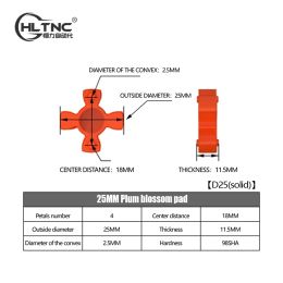 2 stks/lot D25 L30 5 mm tot 14 mm CNC Motorkaakas Koppeling Koppeling SPIER Flexibel 8*10mm 4/5/6/6.35/8/9.5/10/12mm