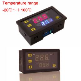 Freeshipping2pcs / lot DC 24V Digitale Dubbele Display Thermostaat Controller Schakelaar LED Temperatuur Temp Sensor Control
