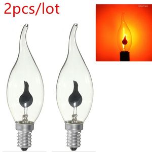 2 pcs/lot E14 Led Flamme Ampoule Lumière 2E14 220 V Vintage Rétro Lampe À Filament E12 110 V Edison Ampoules Pour La Maison Éclairage Intérieur