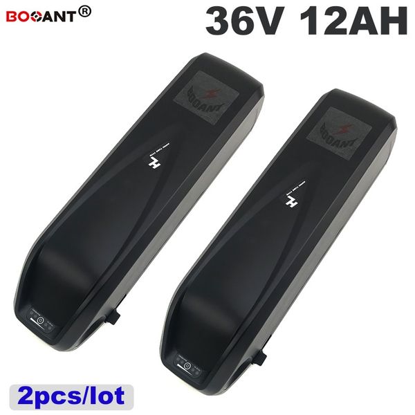 Batterie Lithium-ion 36V, 12ah pour vélo électrique, avec interrupteur d'alimentation, pour moteur Bafang BBSHD 500W 800W, avec port USB, 2 pièces/lot, livraison gratuite