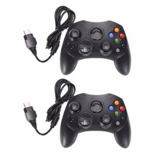 2 Pcs/Lot mode noir filaire contrôleur de jeu manette de jeu pour Microsoft XBOX S Type de système manette avec 1.47 m câbles contrôleurs