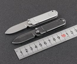 1 stks Mini Folding Mes 440C Steen Wash Drop Point Blade Staal Handvat EDC Pocket Messen Sleutelhanger Map Gift Knifes