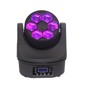 2pieces 6x15W rgbw 4in1 beam wash mini led movinghead light DMX led moving head b eye