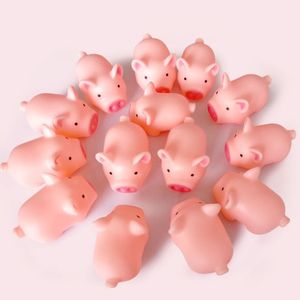 2 pcs/lot Nouveau mignon 5 cm Chien Jouets rose Crier En Caoutchouc cochon Pet jouets Squeak Squeaker Chew Cadeau décorations pour la maison