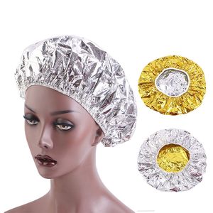 2 unids/lote, nuevos gorros de acondicionamiento profundo, gorros reutilizables de papel de aluminio para procesamiento del cabello, gorros de ducha para teñir el cabello para uso en salón en casa