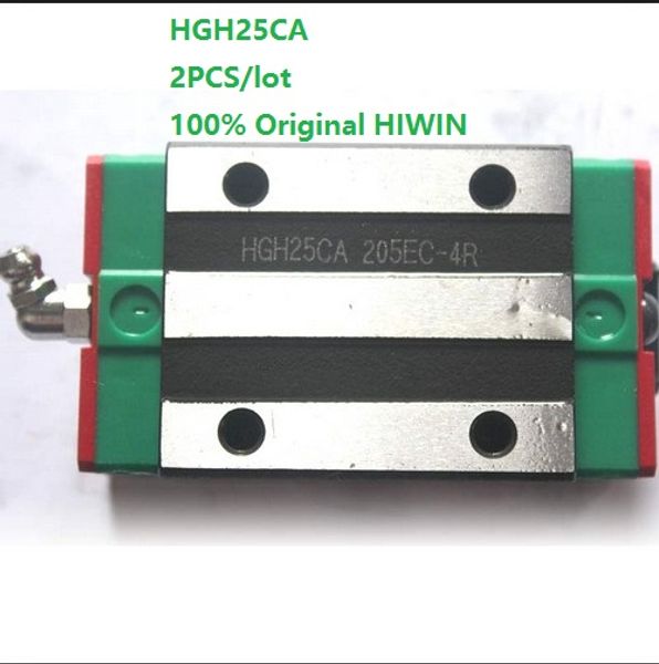 2 pièces/lot Original nouveau HIWIN HGH25CA blocs étroits linéaires pour rail de guidage linéaire routeur CNC