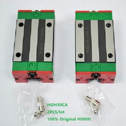 2 unids/lote Original nuevo HIWIN HGH30CA bloques estrechos lineales para enrutador CNC de riel de guía lineal
