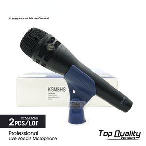 2 pièces/lot professionnel chant en direct KSM8HS Microphone filaire dynamique karaoké micro de Performance de scène Super-cardioïde